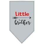 Little Brother Screen Print Bandana Grey Large