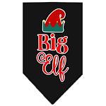 Big Elf Screen Print Bandana Black Large