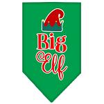 Big Elf Screen Print Bandana Emerald Green Large