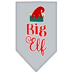 Big Elf Screen Print Bandana Grey Large