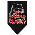 You Serious Clark? Screen Print Bandana Black Large
