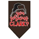 You Serious Clark? Screen Print Bandana Cocoa Large