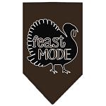 Feast Mode Screen Print Bandana Cocoa Large