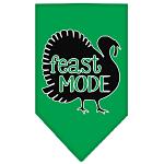 Feast Mode Screen Print Bandana Emerald Green Large