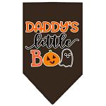 Daddy's Little Boo Screen Print Bandana Cocoa Large