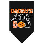 Daddy's Little Boo Screen Print Bandana Black Large