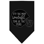 Most Wonderful Time of the Year (Football) Screen Print Bandana Black Large