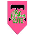 So Franken Cute Screen Print Bandana Bright Pink Large