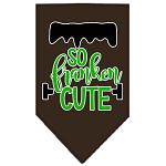 So Franken Cute Screen Print Bandana Cocoa Large