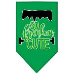 So Franken Cute Screen Print Bandana Emerald Green Large