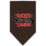 Sucker for the Ladies Screen Print Bandana Cocoa Large