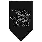 Trick or Treat Yo' Self Screen Print Bandana Black Large