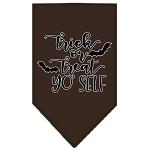 Trick or Treat Yo' Self Screen Print Bandana Cocoa Large