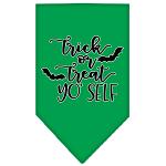 Trick or Treat Yo' Self Screen Print Bandana Emerald Green Large