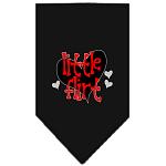 Little Flirt Screen Print Bandana Black Large