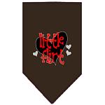 Little Flirt Screen Print Bandana Cocoa Large