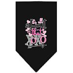 All About that XOXO Screen Print Bandana Black Large