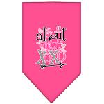 All About that XOXO Screen Print Bandana Bright Pink Large