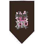 All About that XOXO Screen Print Bandana Cocoa Large