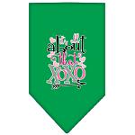 All About that XOXO Screen Print Bandana Emerald Green Large