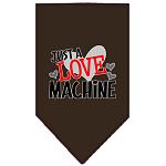 Love Machine Screen Print Bandana Cocoa Large