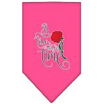 Timeless Tale Screen Print Bandana Bright Pink Large