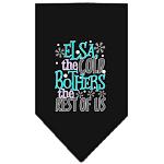 Elsa, the Cold Screen Print Bandana Black Large