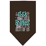 Elsa, the Cold Screen Print Bandana Cocoa Large