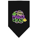 Miss Mardi Gras Screen Print Mardi Gras Bandana Black Large