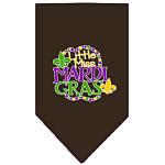 Miss Mardi Gras Screen Print Mardi Gras Bandana Cocoa Large