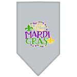 Miss Mardi Gras Screen Print Mardi Gras Bandana Grey Large