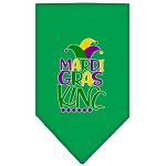 Mardi Gras King Screen Print Mardi Gras Bandana Emerald Green Large