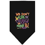 We Don't Hide the Crazy Screen Print Mardi Gras Bandana Black Large