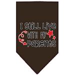 Still Live with my Parents Screen Print Pet Bandana Cocoa Large
