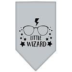 Little Wizard Screen Print Bandana Grey Large