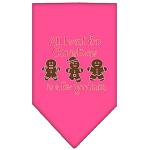 All I want is a Few Good Men Screen Print Bandana Bright Pink Large