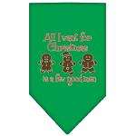 All I want is a Few Good Men Screen Print Bandana Emerald Green Large