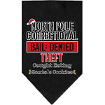 North Pole Correctional Screen Print Bandana Black Size Small