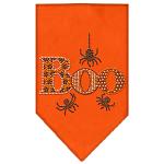 Boo Rhinestone Bandana Orange Large