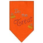 I'm the Treat Rhinestone Bandana Orange Large