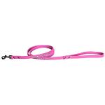 Clear jewel pet leash 1/2" wide x 4' long Bright Pink