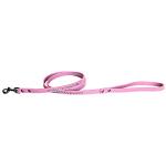 Clear jewel pet leash 1/2" wide x 4' long Light Pink