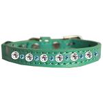 Posh Jeweled Cat Collar Aqua Size 10