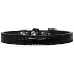 Wichita Plain Croc Dog Collar Black Size 10