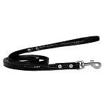 Plain Croc Leash Black 1/2'' wide x 4' long