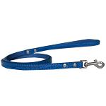 Plain Croc Leash Blue 1/2'' wide x 4' long