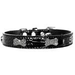 Croc Crystal Bone Dog Collar 15 Colors