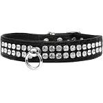 Style #72 Rhinestone Designer Croc Dog Collar Black Size 10