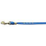 Clear Crystal Leash Blue Gold Hardware