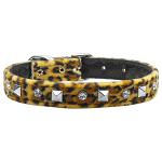 Animal Print Crystal and Pyramid Collars Leopard 10